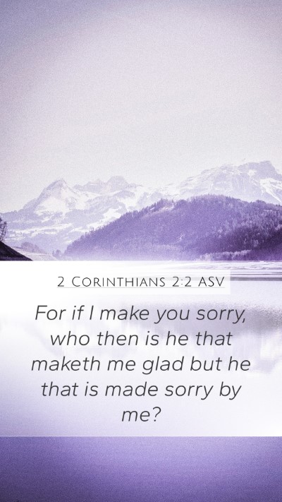 2 Corinthians 2:2 ASV Bible Verse Image