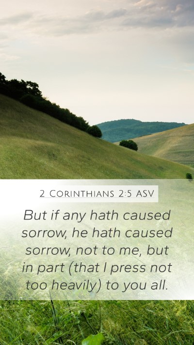 2 Corinthians 2:5 ASV Mobile Phone Wallpaper - But if any hath caused sorrow, he hath caused - Mobile Bible Verse Wallpaper