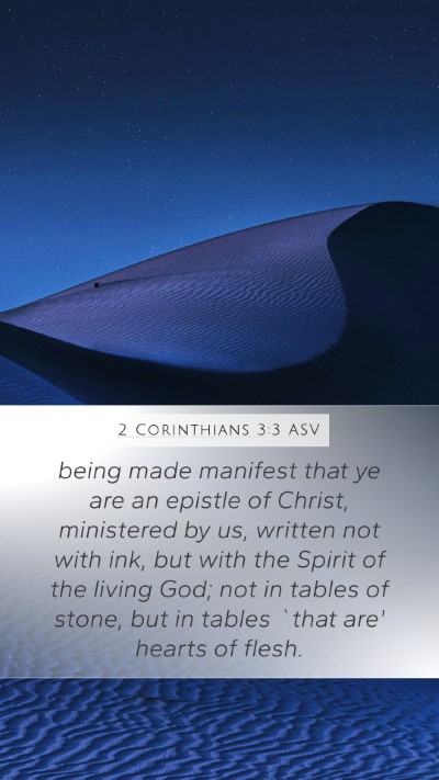 2 Corinthians 3:3 ASV Bible Verse Image