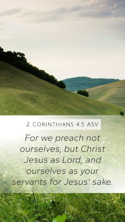 2 Corinthians 4:5 ASV Bible Verse Image