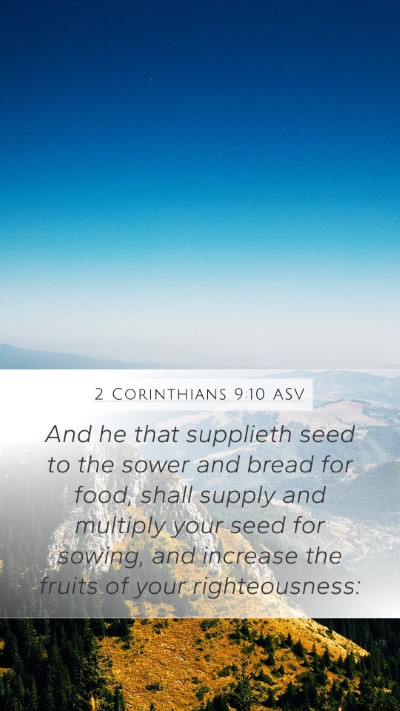 2 Corinthians 9:10 ASV Bible Verse Image