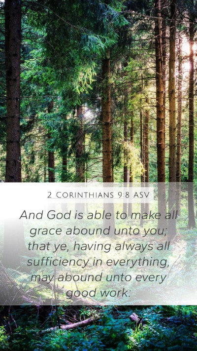 2 Corinthians 9:8 ASV Bible Verse Image