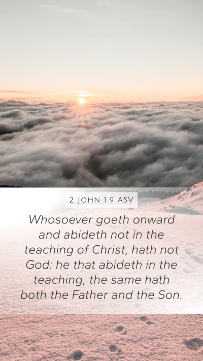 2 John 1:9 ASV Bible Verse Image