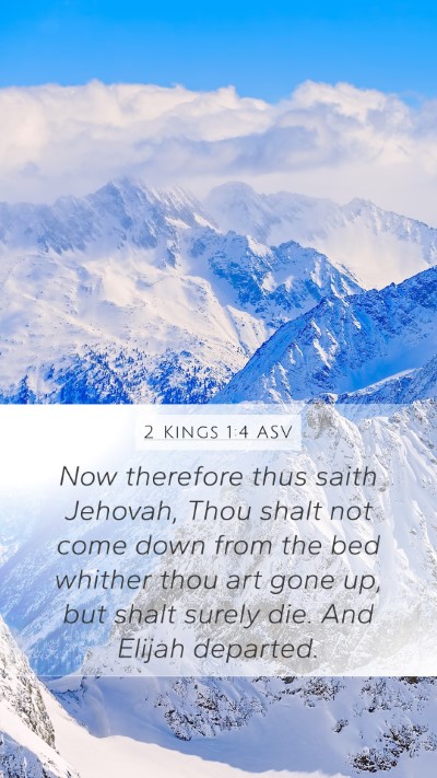 2 Kings 1:4 ASV Bible Verse Image