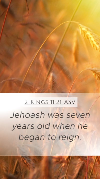 2 Kings 11:21 ASV Bible Verse Image