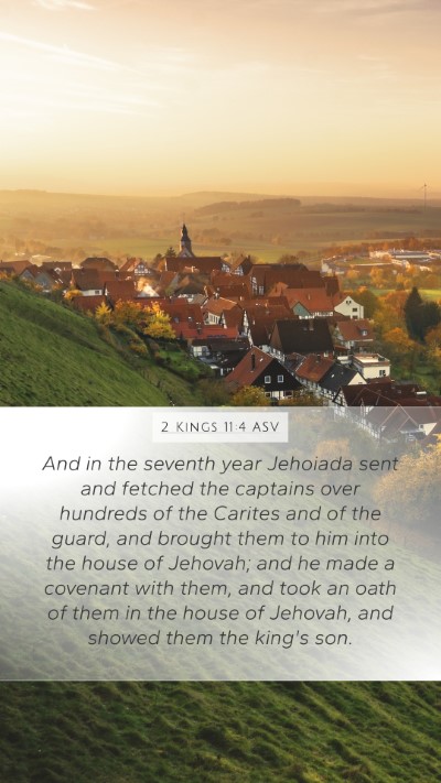 2 Kings 11:4 ASV Bible Verse Image