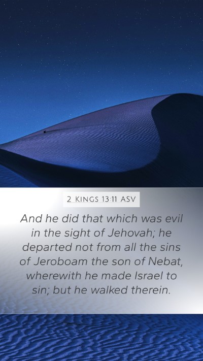 2 Kings 13:11 ASV Bible Verse Image
