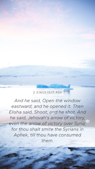 2 Kings 13:17 ASV Mobile Phone Wallpaper - And he said, Open the window eastward; and he - Mobile Bible Verse Wallpaper