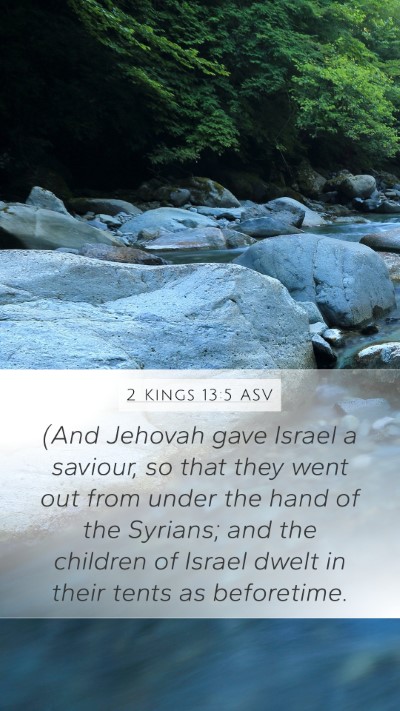 2 Kings 13:5 ASV Bible Verse Image