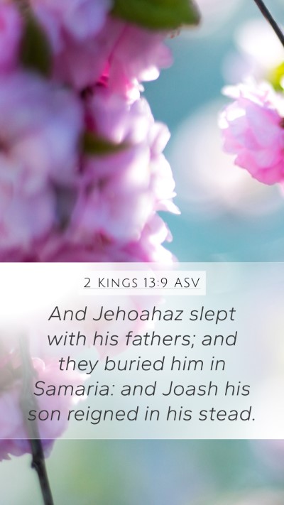 2 Kings 13:9 ASV Bible Verse Image