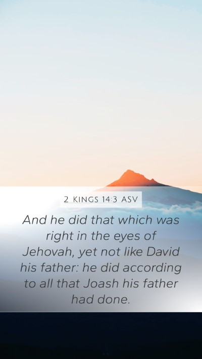 2 Kings 14:3 ASV Mobile Phone Wallpaper - And he did that which was right in the eyes of - Mobile Bible Verse Wallpaper