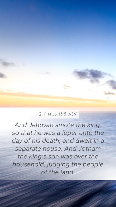 2 Kings 15:5 ASV Bible Verse Image