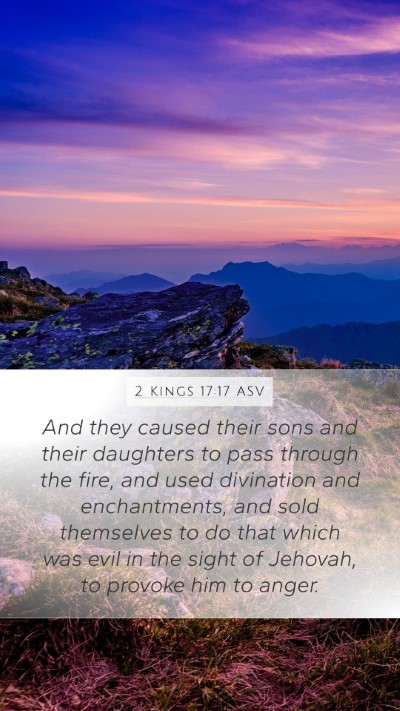 2 Kings 17:17 ASV Bible Verse Image