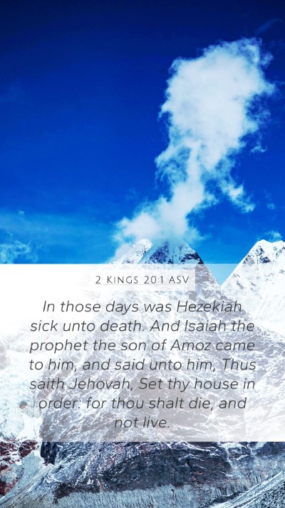 2 Kings 20:1 ASV Bible Verse Image