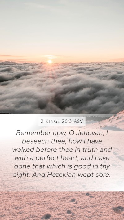 2 Kings 20:3 ASV Bible Verse Image