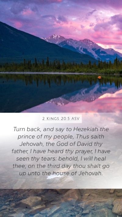 2 Kings 20:5 ASV Bible Verse Image