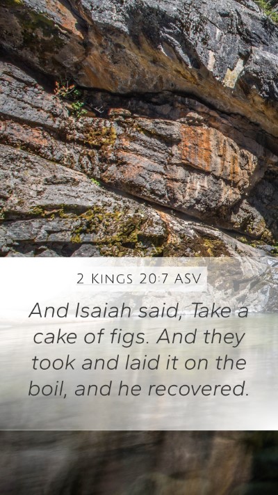 2 Kings 20:7 ASV Bible Verse Image