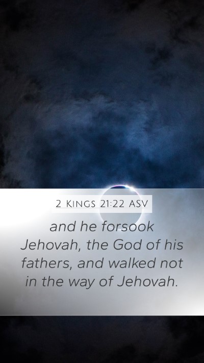 2 Kings 21:22 ASV Bible Verse Image