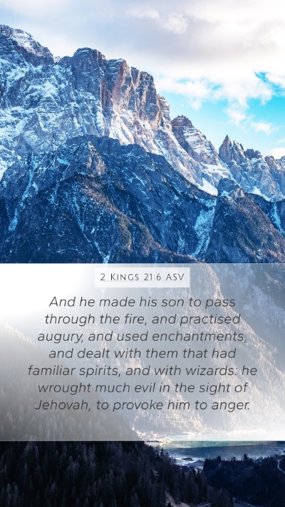 2 Kings 21:6 ASV Bible Verse Image