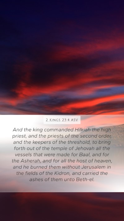 2 Kings 23:4 ASV Bible Verse Image
