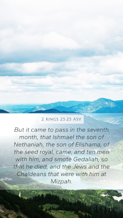 2 Kings 25:25 ASV Bible Verse Image