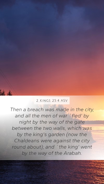 2 Kings 25:4 ASV Bible Verse Image