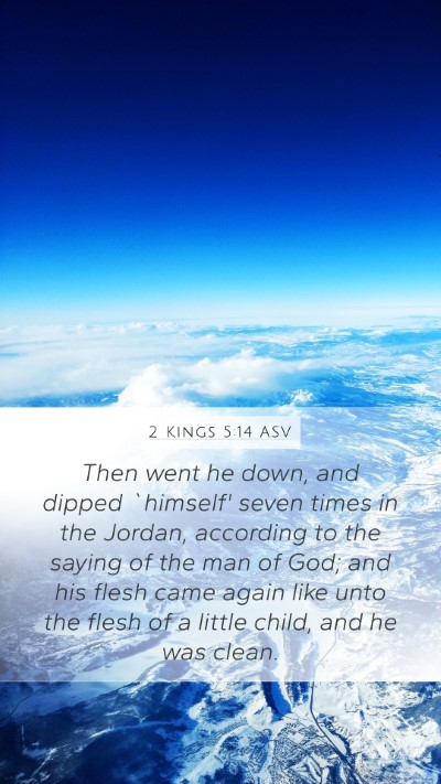 2 Kings 5:14 ASV Bible Verse Image