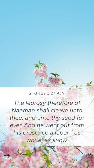 2 Kings 5:27 ASV Bible Verse Image