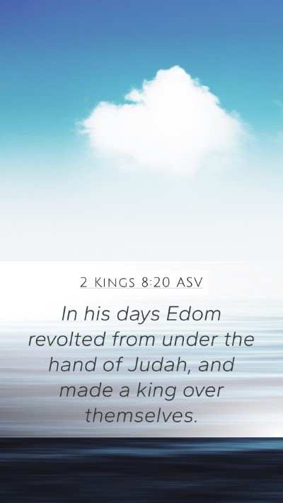 2 Kings 8:20 ASV Bible Verse Image