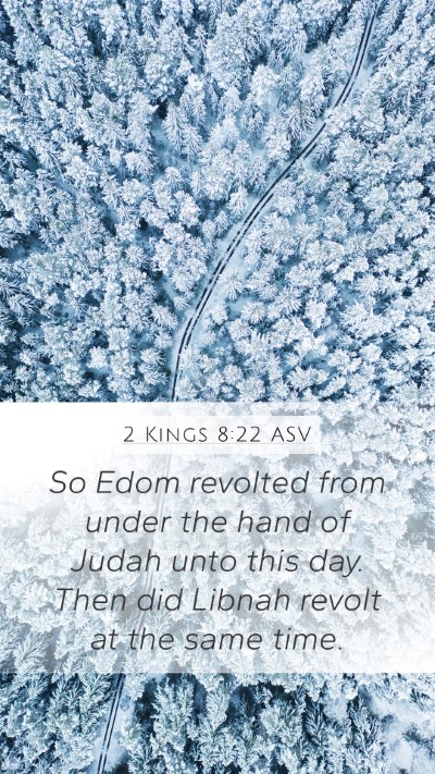 2 Kings 8:22 ASV Bible Verse Image