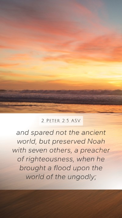 2 Peter 2:5 ASV Bible Verse Image