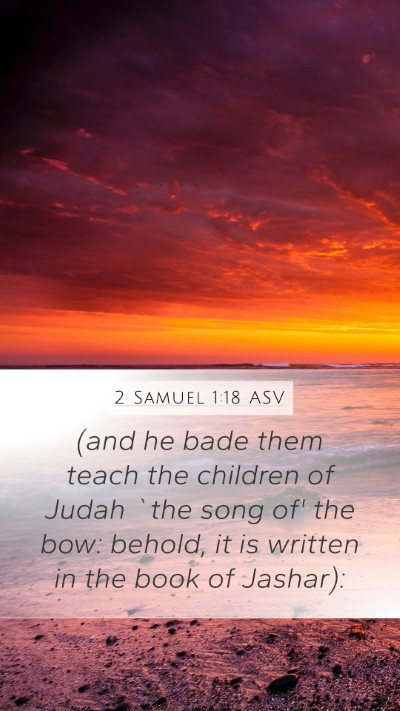 2 Samuel 1:18 ASV Bible Verse Image