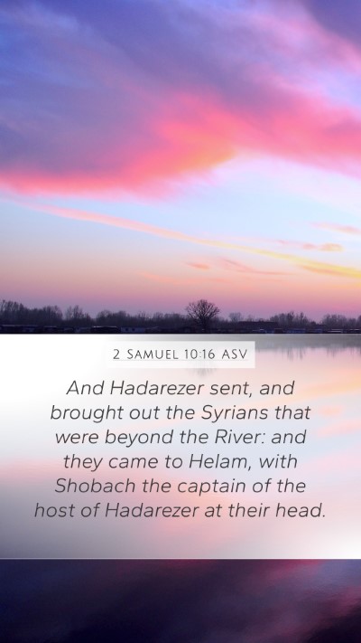 2 Samuel 10:16 ASV Bible Verse Image