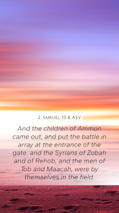 2 Samuel 10:8 ASV Bible Verse Image