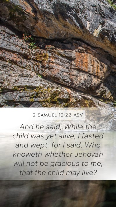 2 Samuel 12:22 ASV Bible Verse Image