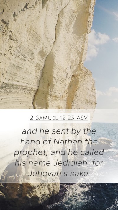 2 Samuel 12:25 ASV Bible Verse Image