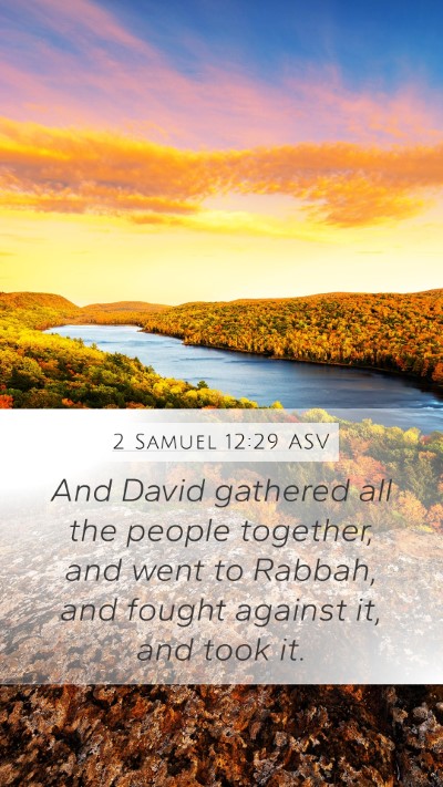 2 Samuel 12:29 ASV Bible Verse Image