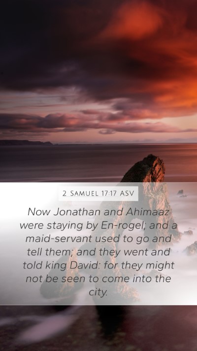 2 Samuel 17:17 ASV Bible Verse Image