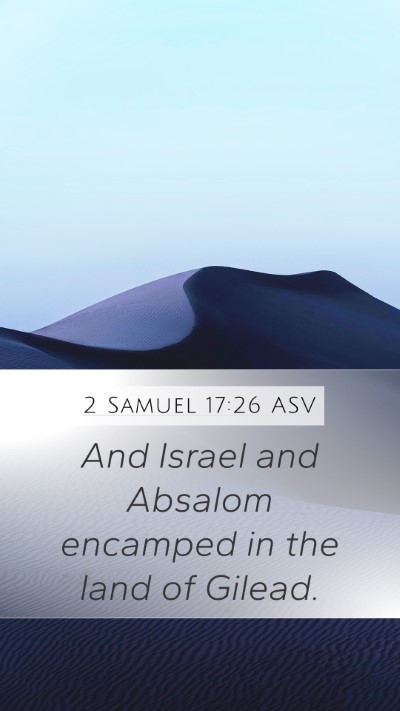 2 Samuel 17:26 ASV Bible Verse Image