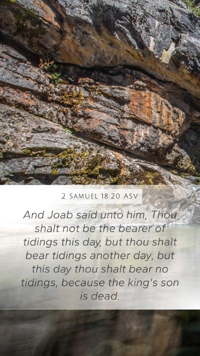 2 Samuel 18:20 ASV Bible Verse Image