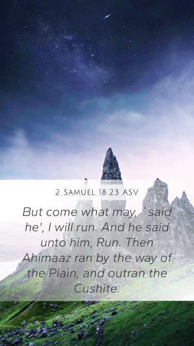 2 Samuel 18:23 ASV Bible Verse Image