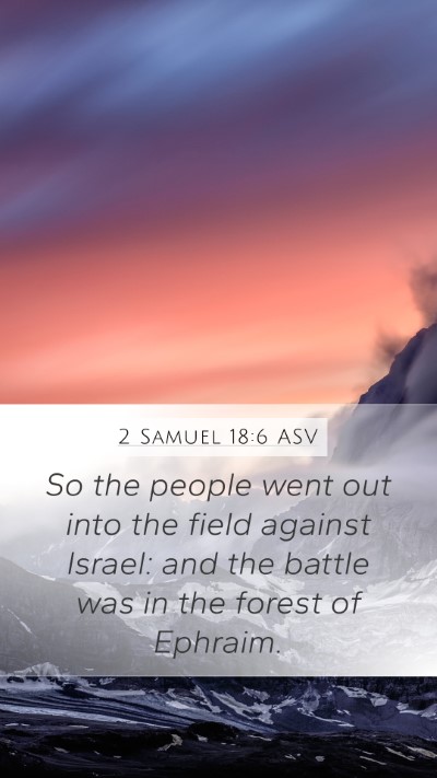2 Samuel 18:6 ASV Bible Verse Image