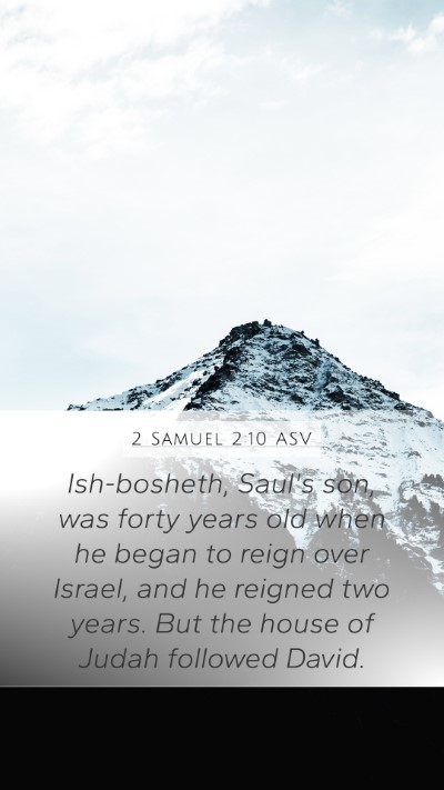2 Samuel 2:10 ASV Bible Verse Image