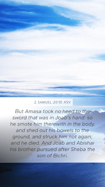 2 Samuel 20:10 ASV Bible Verse Image