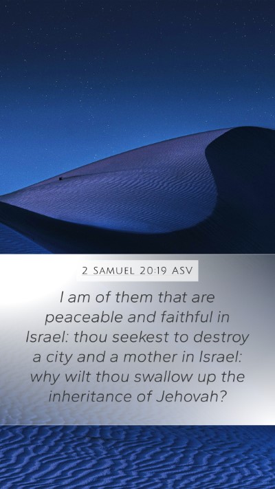 2 Samuel 20:19 ASV Bible Verse Image