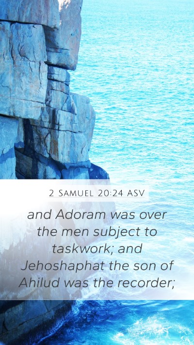 2 Samuel 20:24 ASV Bible Verse Image