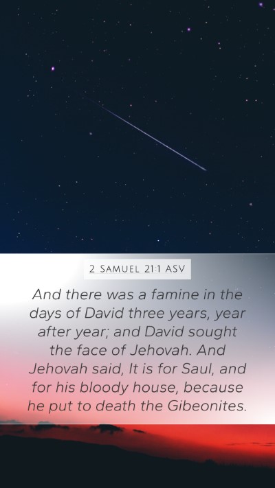 2 Samuel 21:1 ASV Bible Verse Image