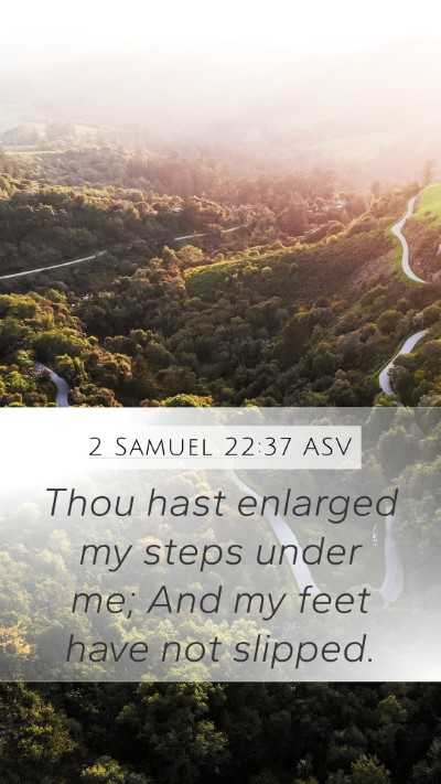 2 Samuel 22:37 ASV Bible Verse Image