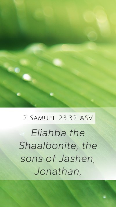 2 Samuel 23:32 ASV Bible Verse Image