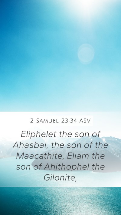2 Samuel 23:34 ASV Bible Verse Image